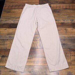 J Crew Seersucker Pants Mens 30x32 Tan Mid Rise Striped